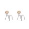 Manhattan Comfort Jardin Dining Chair in Nature Cane and Oatmeal Upholstered Seating, Set of 2 DCCA06-OM - alternate 1